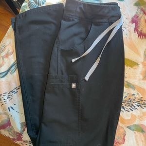 Black Kade Cargo Figs Scrub Pants